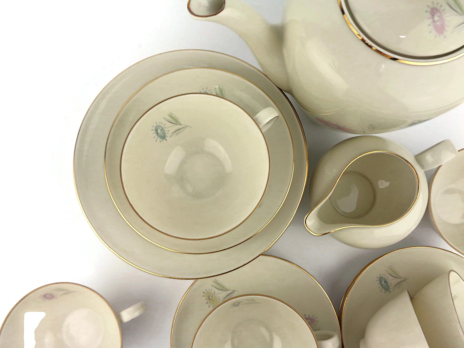 Vintage Porcelain Tea Coffee Set, Breakfast Dining Set Bavaria Germany ...