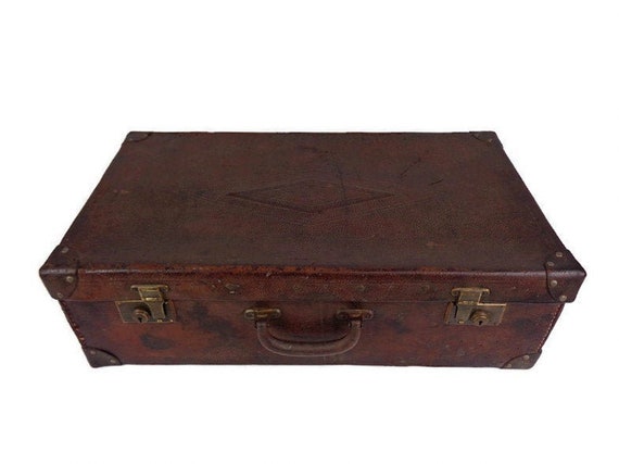 Vintage Large Suitcase, Travel Suitcase, Carboard