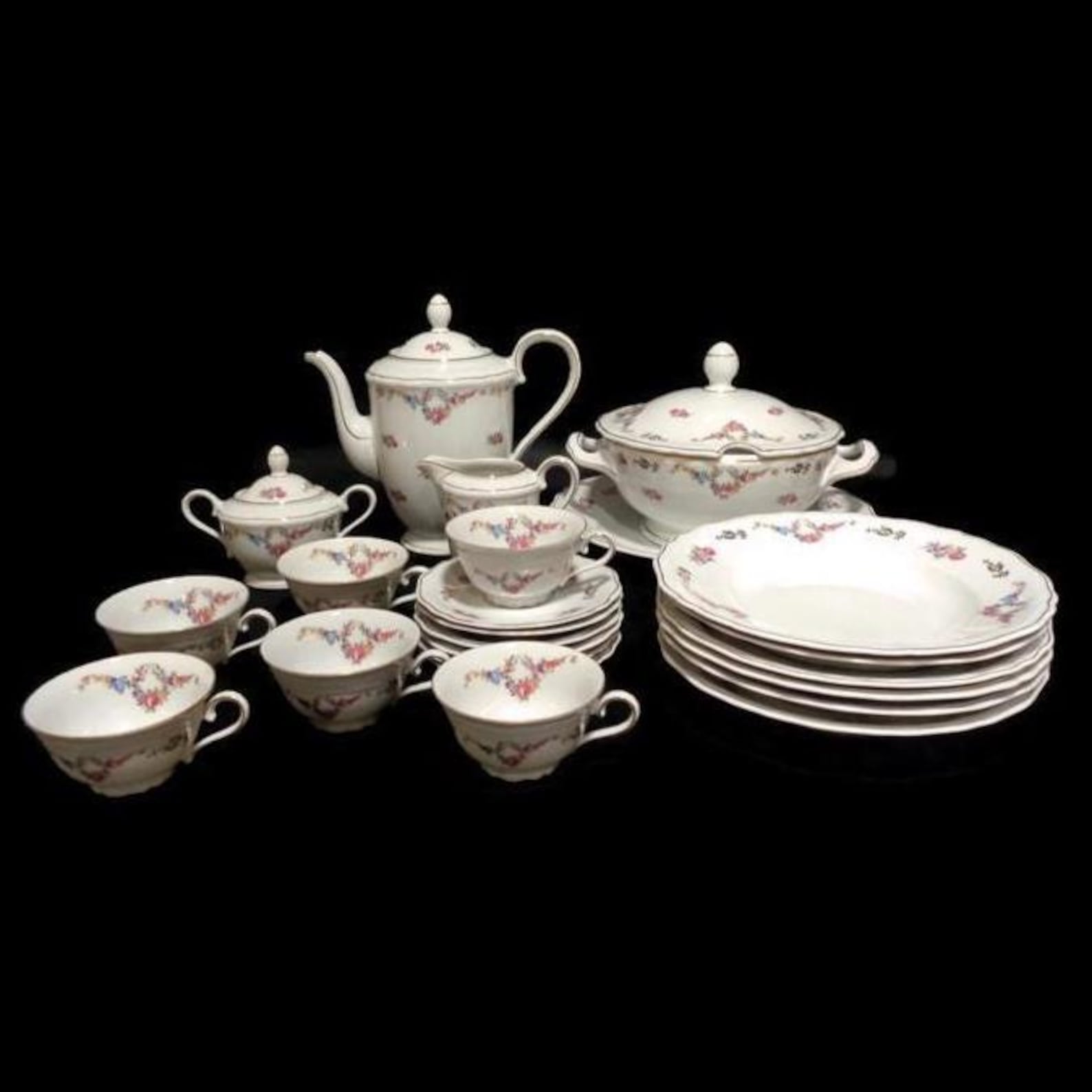 Vintage Porcelain Breakfast Set, Breakfast Dining Set Bavaria Germany ...