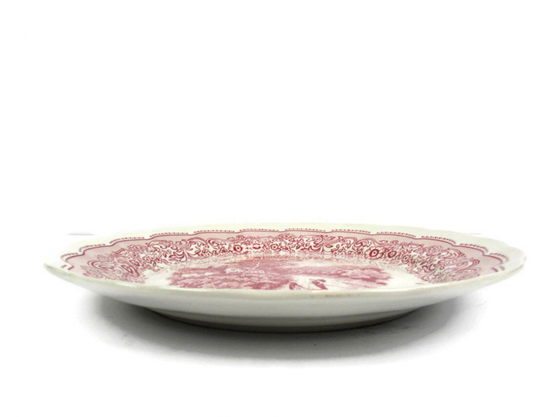 Lot 6 Assiettes Plates Vintage TRECI Italy – Porcelaine Peinte à La Main – Années 80