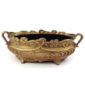 Antique Brass Jardiniere, Victorian Style Brass Planter Box, Flowers Decor