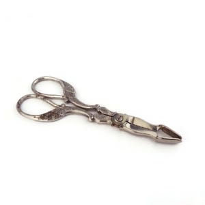 French Ornate Serving Tongs, Sugar Cube Tongs, Ice Pinch France, Pickle Tongs