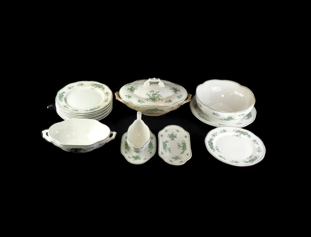 Vintage Porcelain Serving Set Boch Belgium Etsy