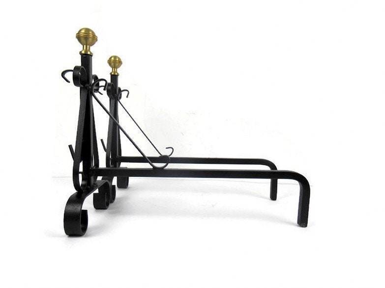 Chimenea francesa antigua Andirons decoración de la chimenea | Etsy