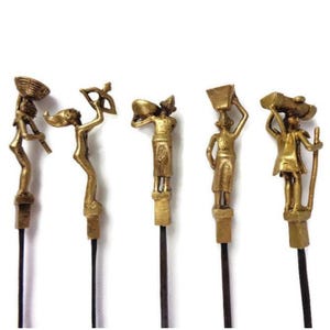 Vintage Large Barbecue Skewer Set of 5, Handmade BBQ Skewer Set