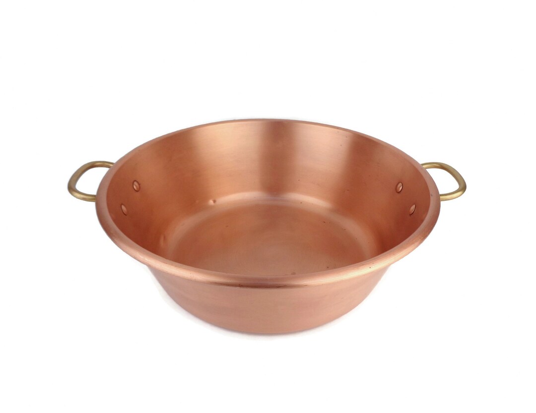 Vintage French Copper Jam Presserve Pot, Large Copper Jam Presserve Pot