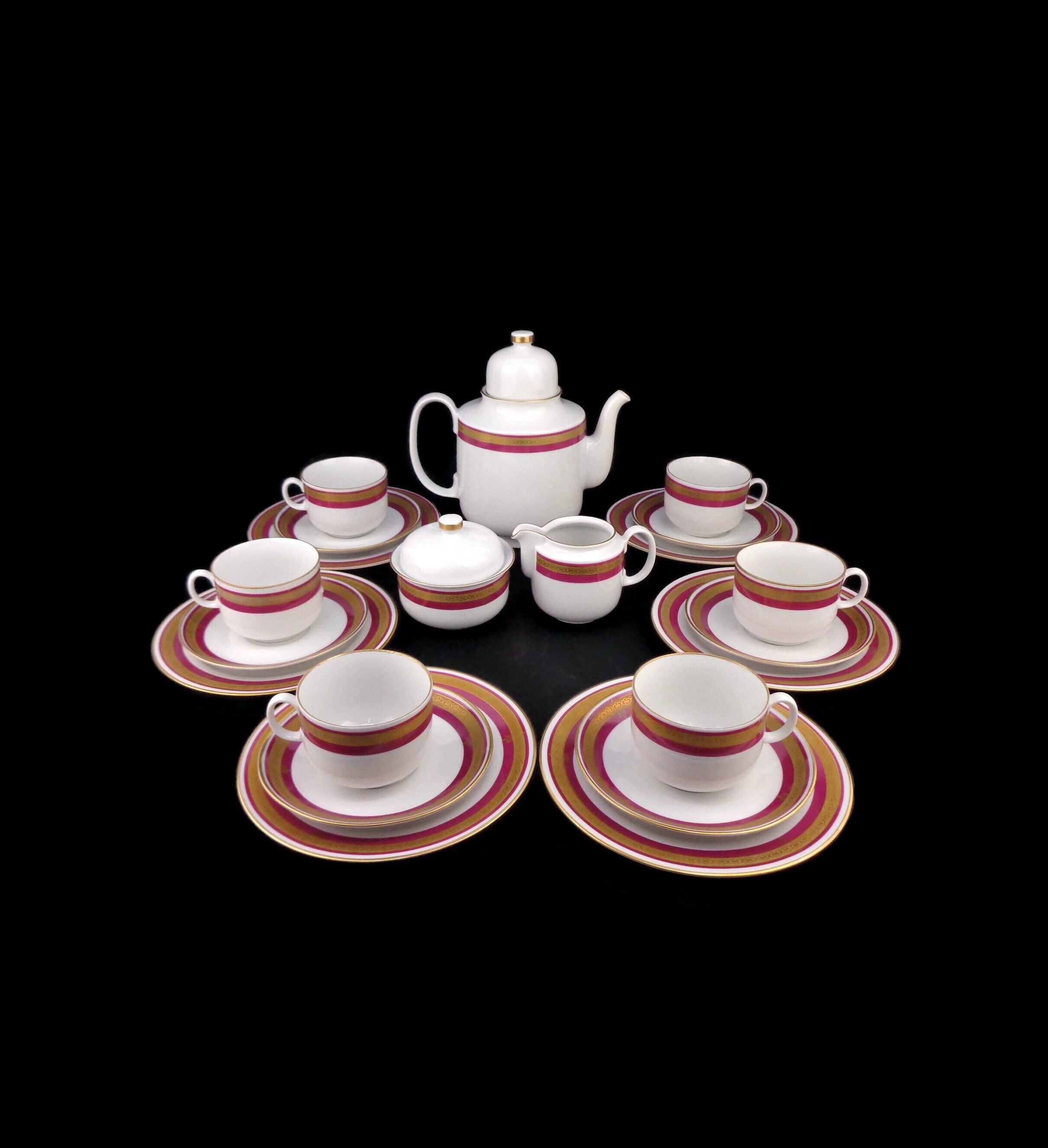 Vintage Porcelain Tea Cooffee Set, GDR Coffee Tea Set - Etsy