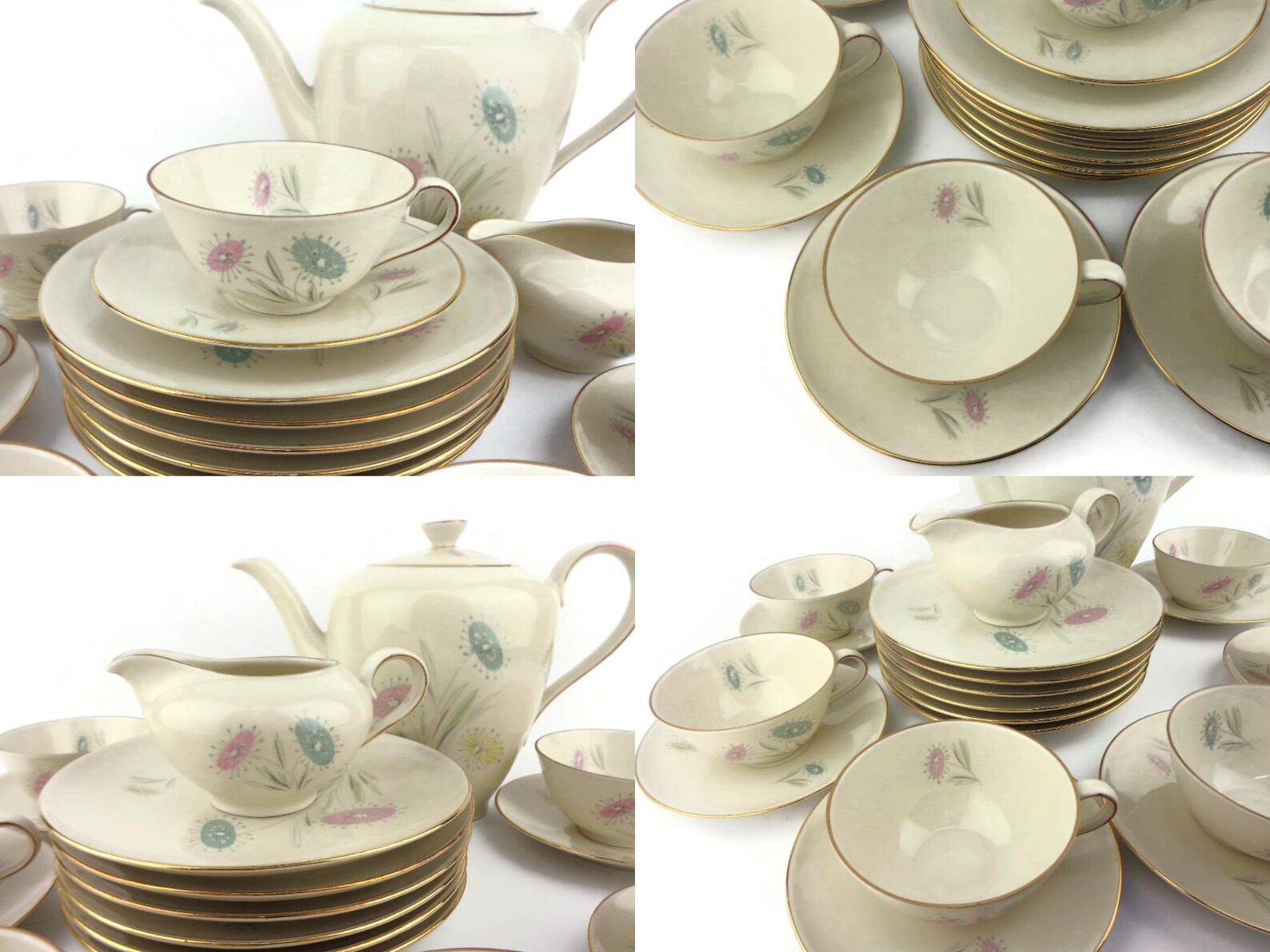 Vintage Porcelain Tea Coffee Set, Breakfast Dining Set Bavaria Germany ...