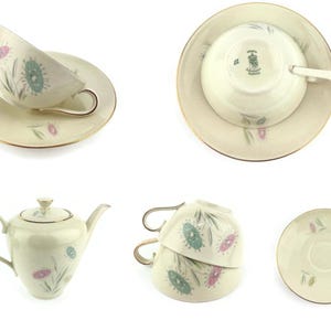 Vintage Porcelain Tea Coffee Set, Breakfast Dining Set Bavaria Germany ...