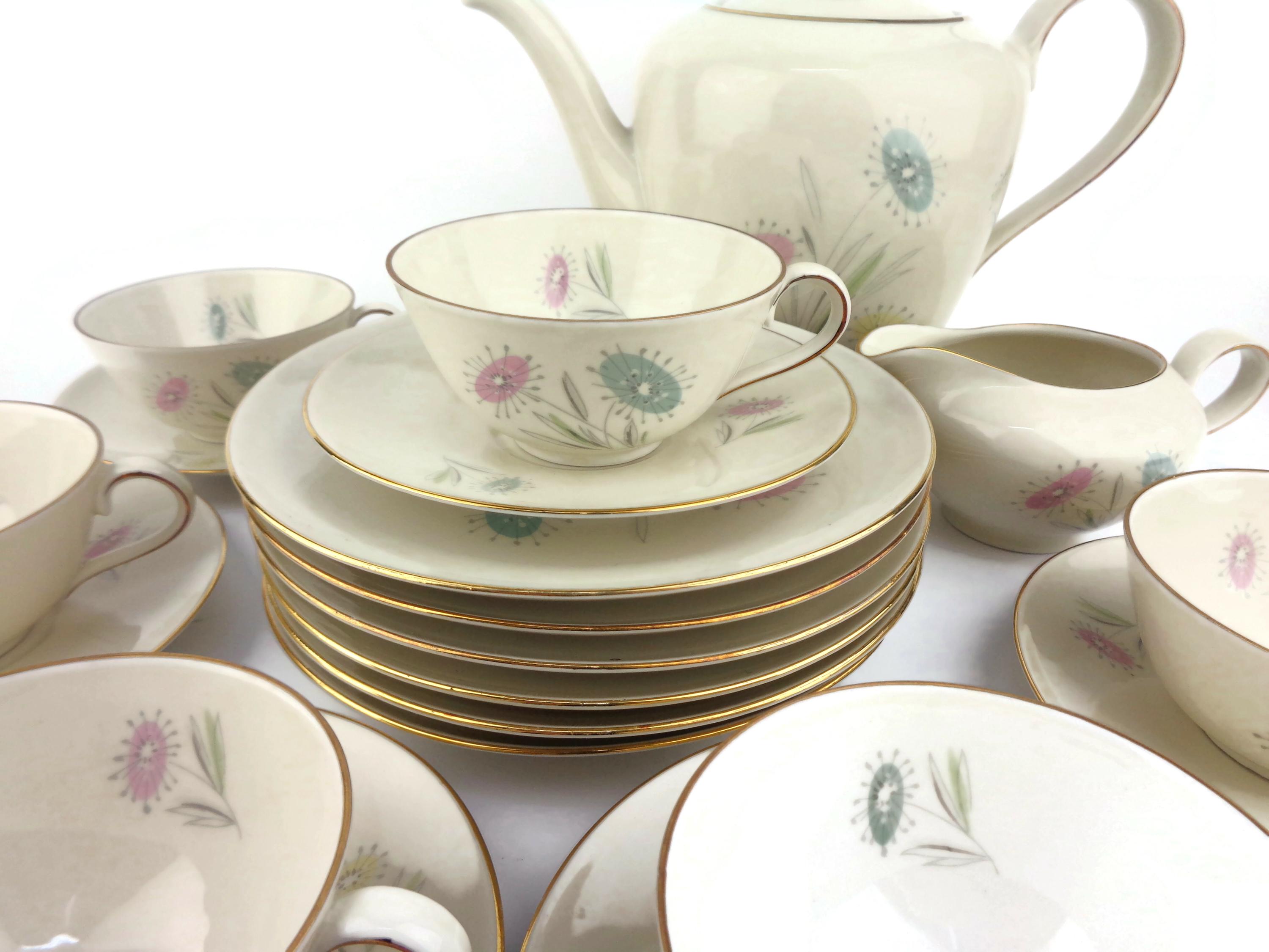 Vintage Porcelain Tea Coffee Set, Breakfast Dining Set Bavaria Germany ...
