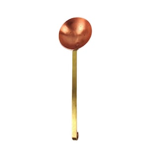 Antique French Copper Jam Presserve Ladle With Brass Handle, Copper Jam Presserve Ladle France