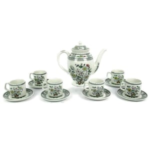 Service à thé/café vintage anglais en porcelaine