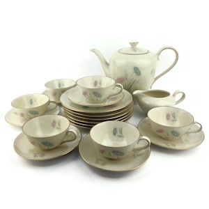 Vintage Porzellan Tee Kaffee Set, Frühstück Ess Set Bavaria Deutschland, Bayerisches Porzellan Kaffee Tee Set