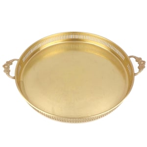 Antique Brass Tray With Handles
