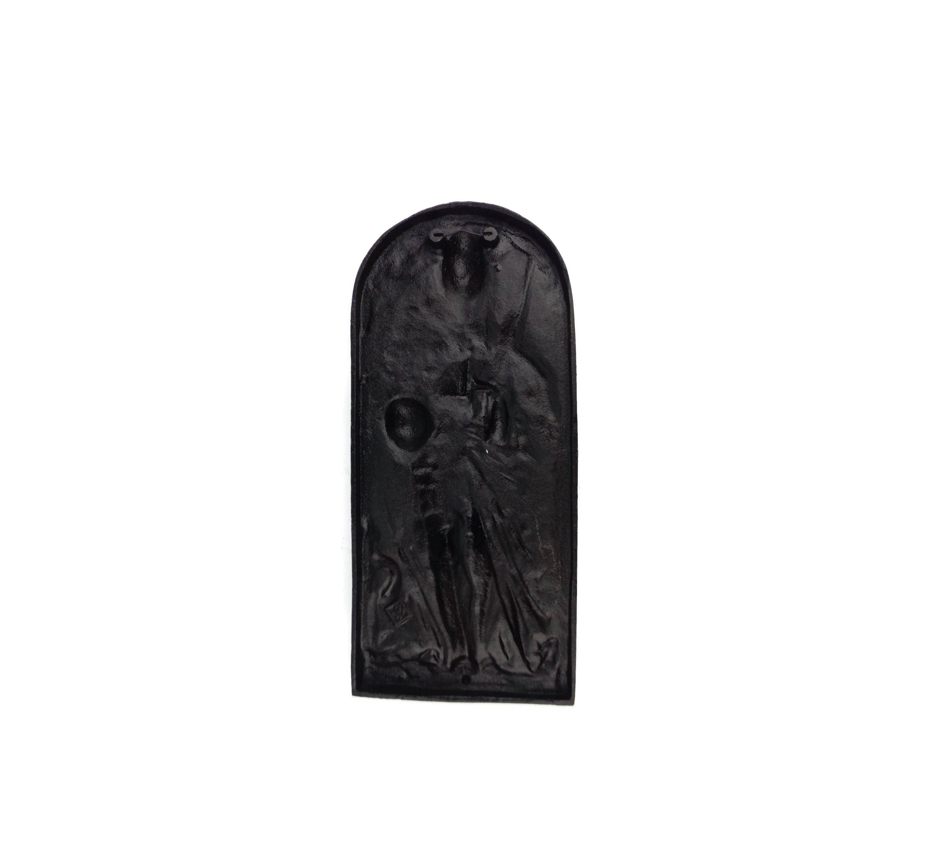 Plaque De Cheminée En Fonte XIXe - Personnage Mythologique - Déco Ancienne
