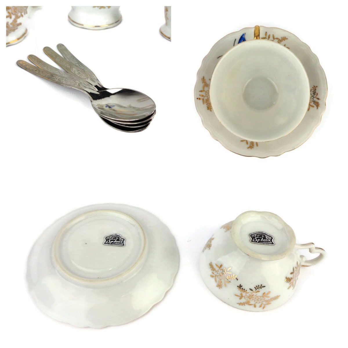 Vintage Porcelain Tea Cooffee Set, Antique Porcelain Coffee Tea Set - Etsy