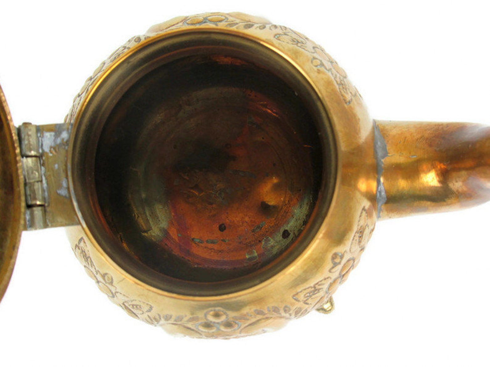 Vintage Moroccan Brass Teapot With Legs Moroccan Brass Etsy