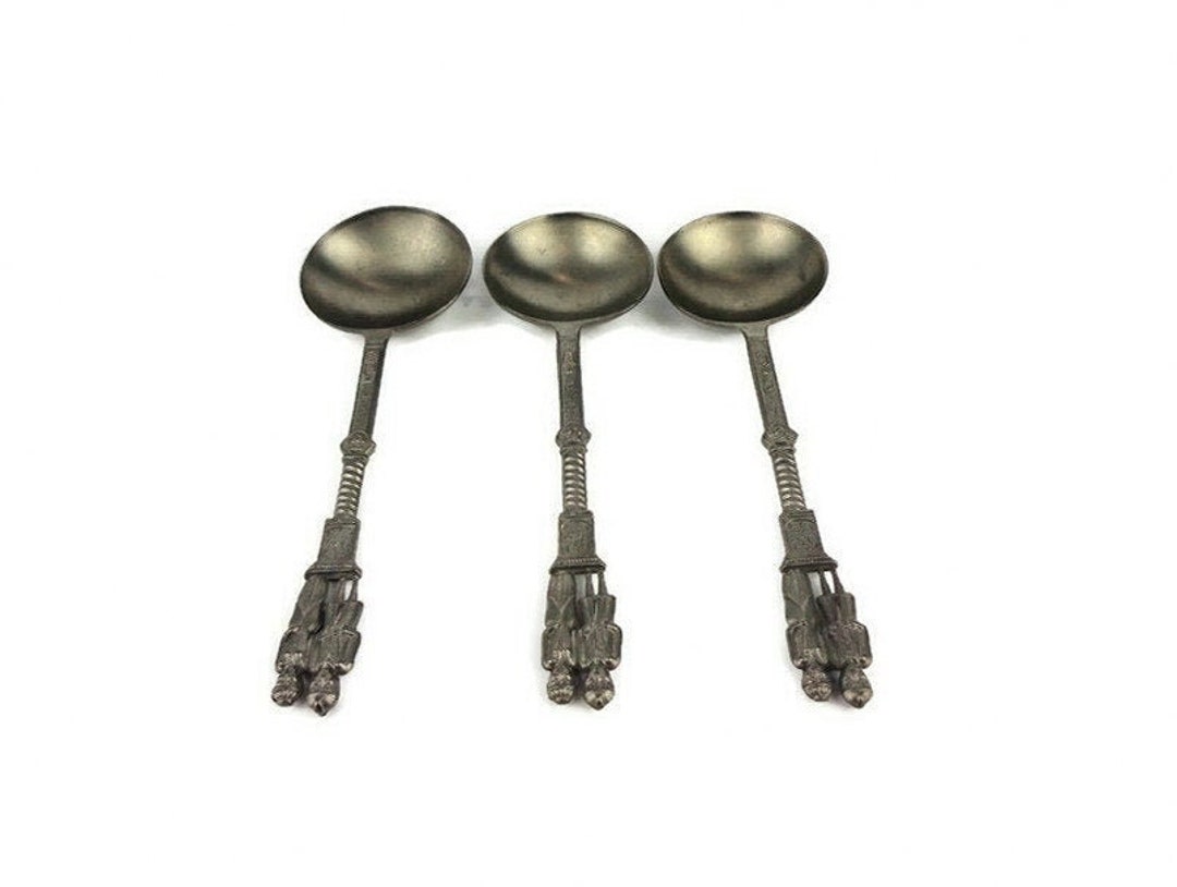 アンティーク　スプーン　ピュータースプーン　セット ヴィンテージ ピューター スプーン 3本セット Frieling Zinn ドイツ