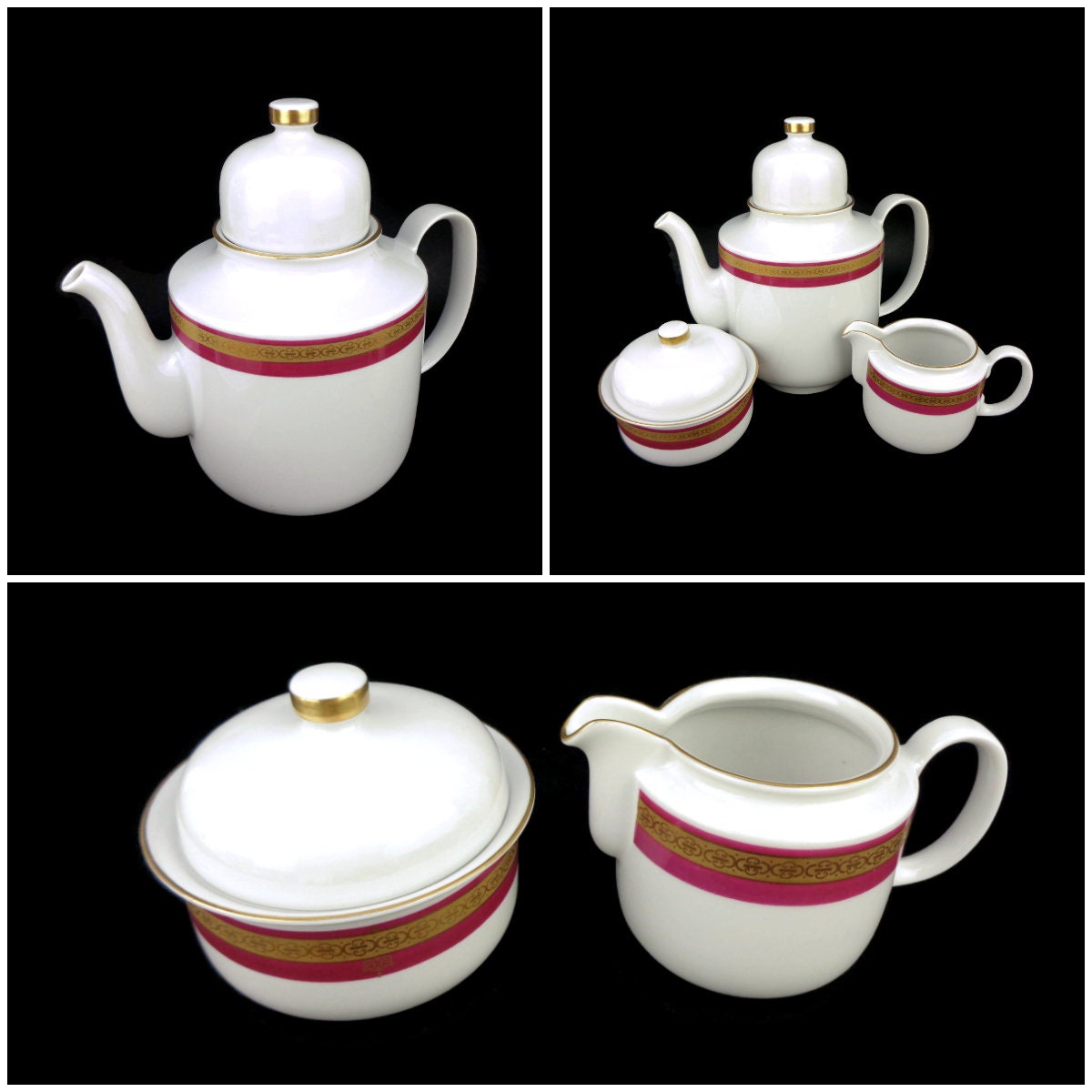 Vintage Porcelain Tea Cooffee Set, GDR Coffee Tea Set - Etsy