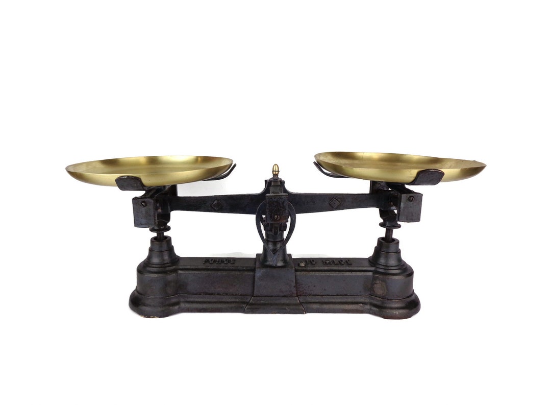 Antique Balance Scale France, Vintage Weighting Balance Scale Force 10 Kg France Etsy