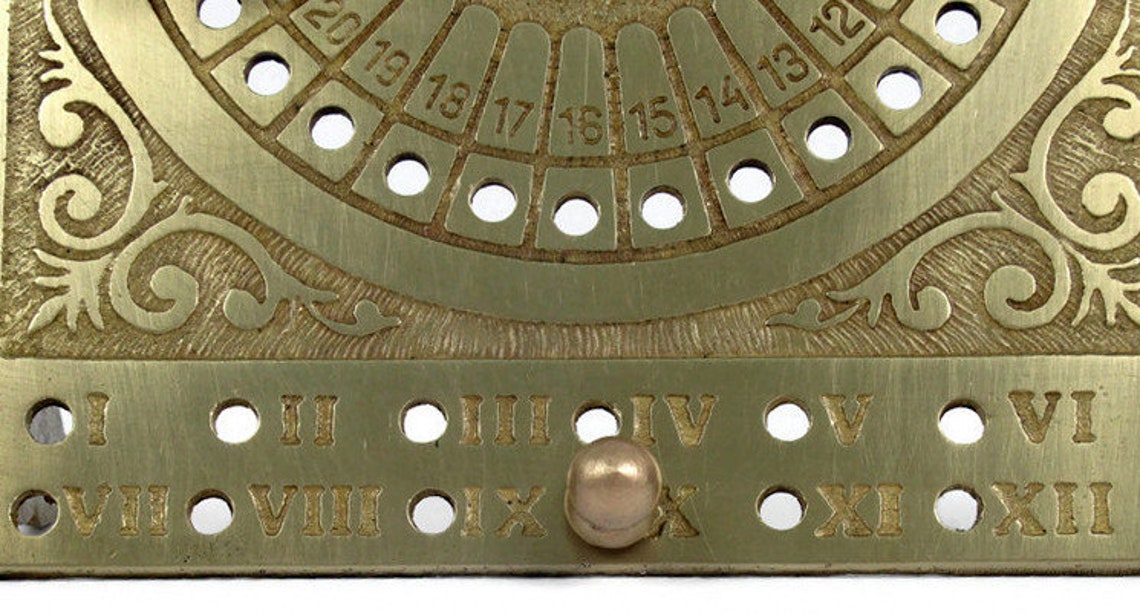 Antique Brass Calendar With Stand Vintage Brass Planner Etsy