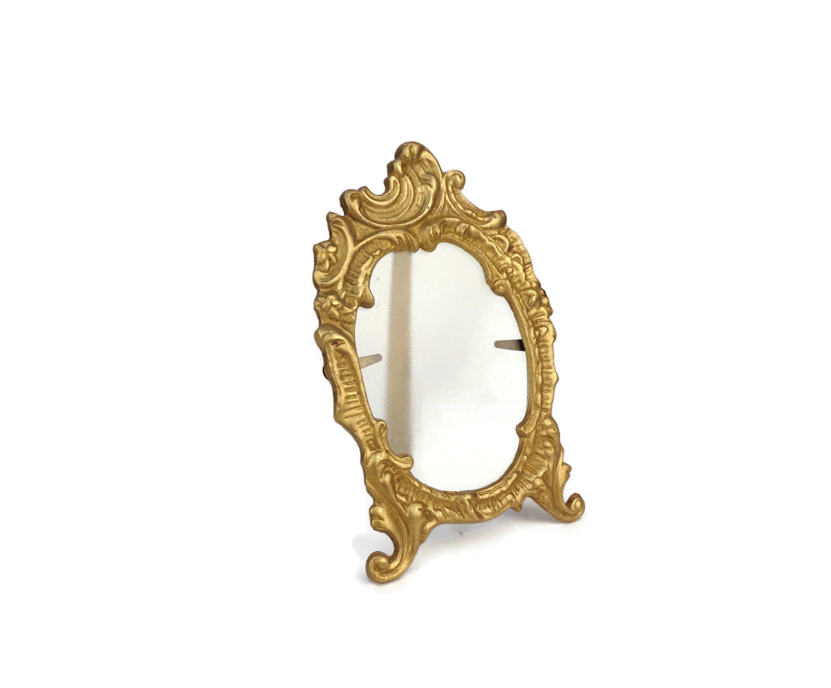 アンティーク鋳造真鍮フォトフレーム、ヴィンテージエンボス加工