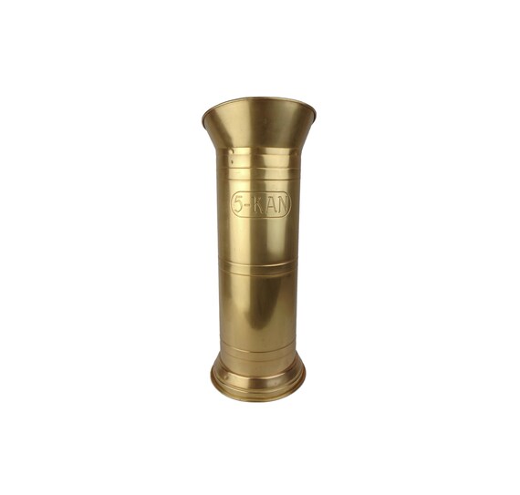 Antique Brass Umbrella Stand, Vintage Brass Umbrella Holder