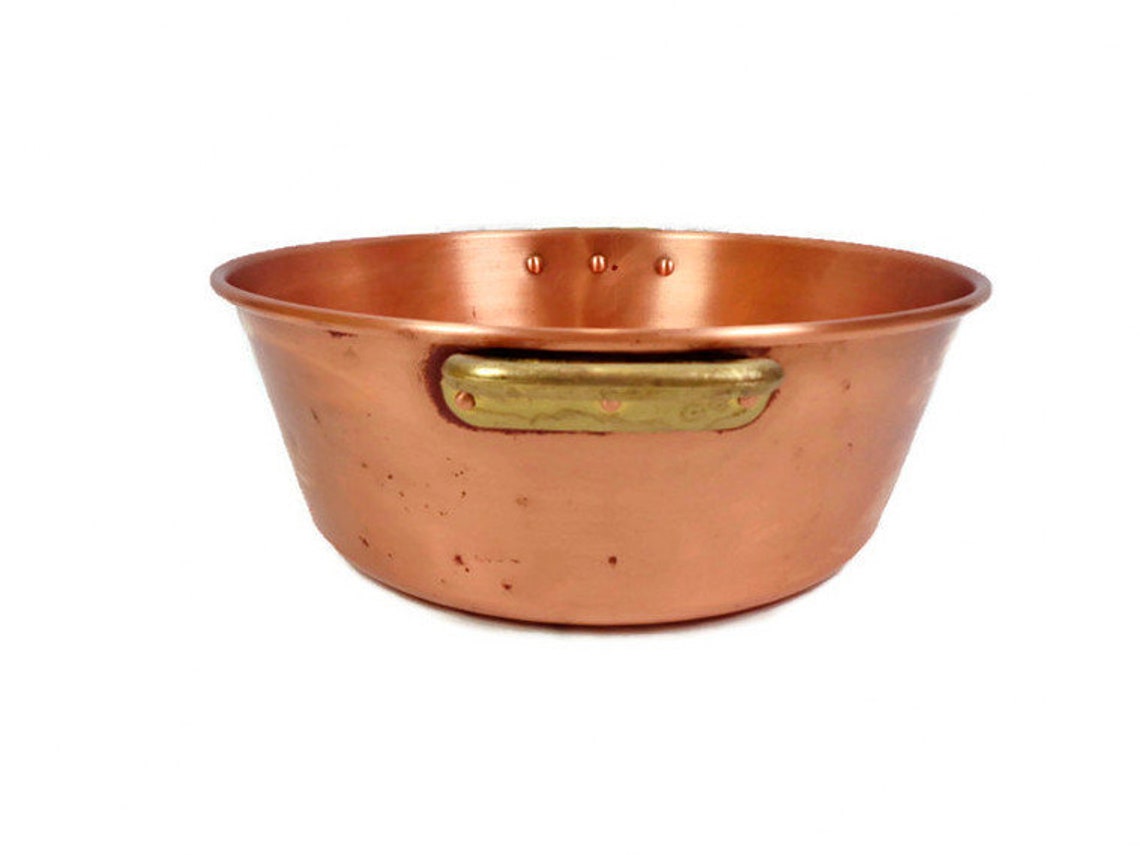 Vintage French Copper Jam Presserve Pot Large Solid Copper Etsy