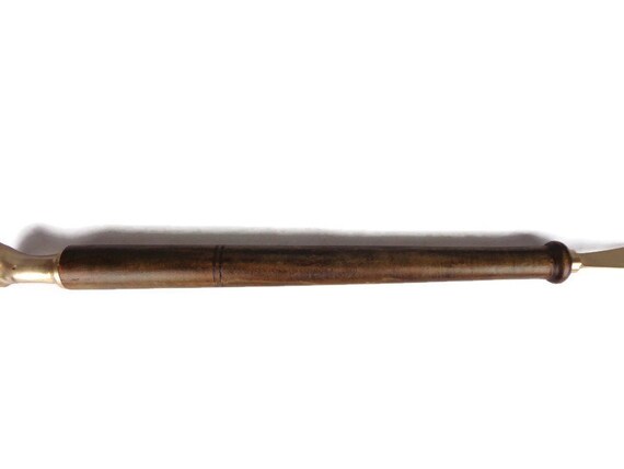 Large Brass Shoe Horn Goat With Wooden Handle, Sh… - image 7