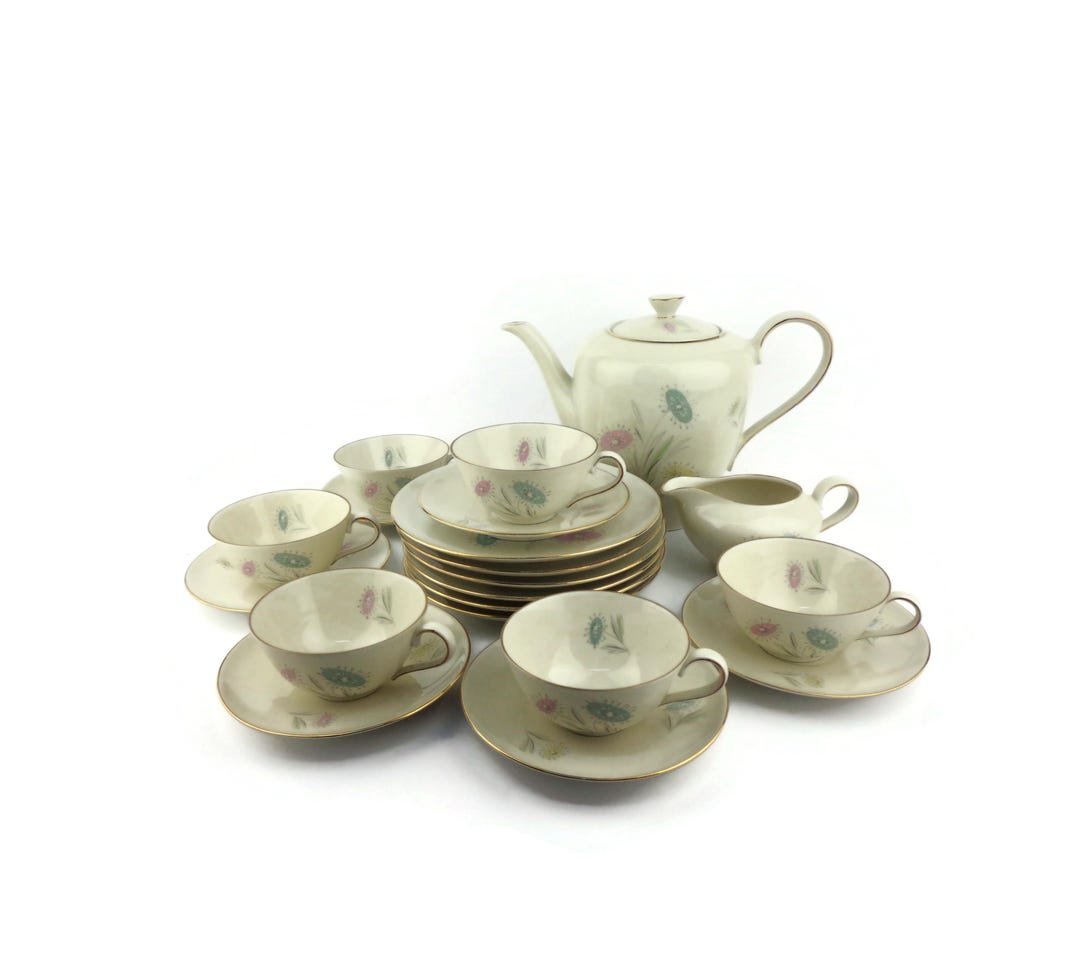 Vintage Porcelain Tea Coffee Set, Breakfast Dining Set Bavaria Germany ...