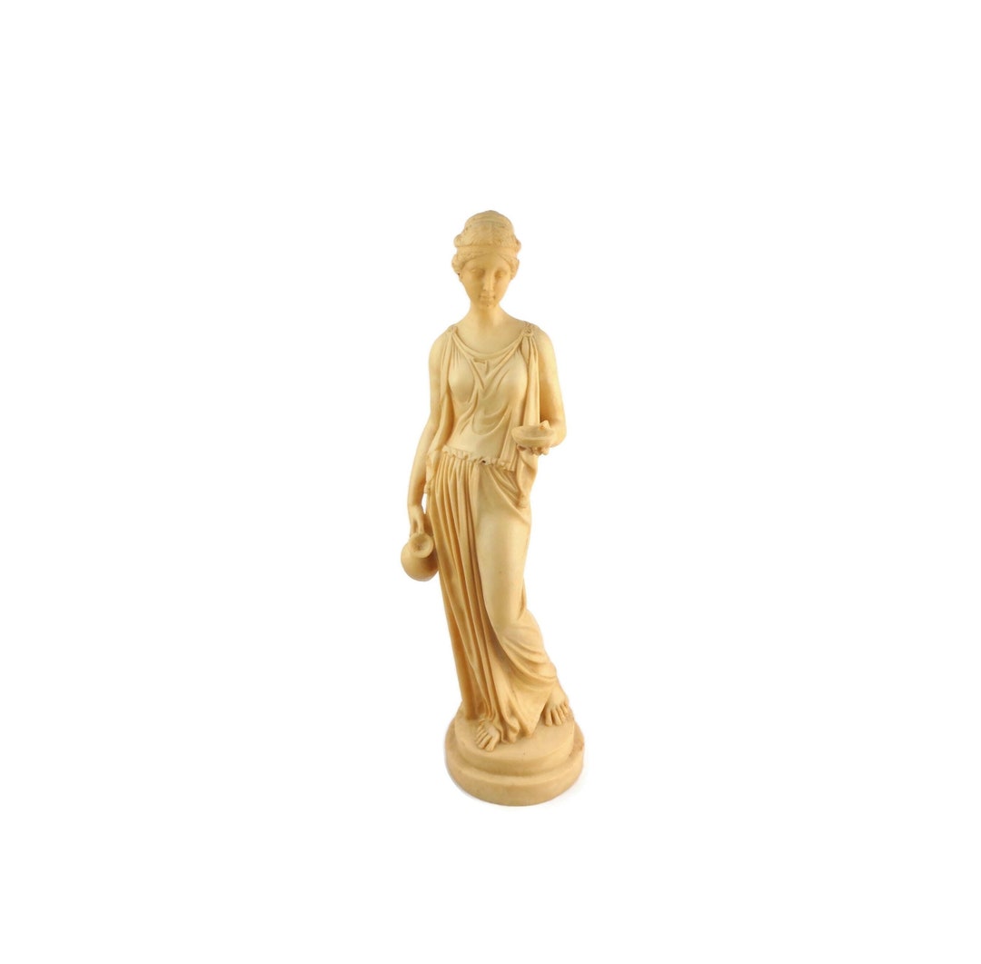 A Santini Goddess Hebe Statue, Signed A Santini Goddess Hebe Sculpture ...
