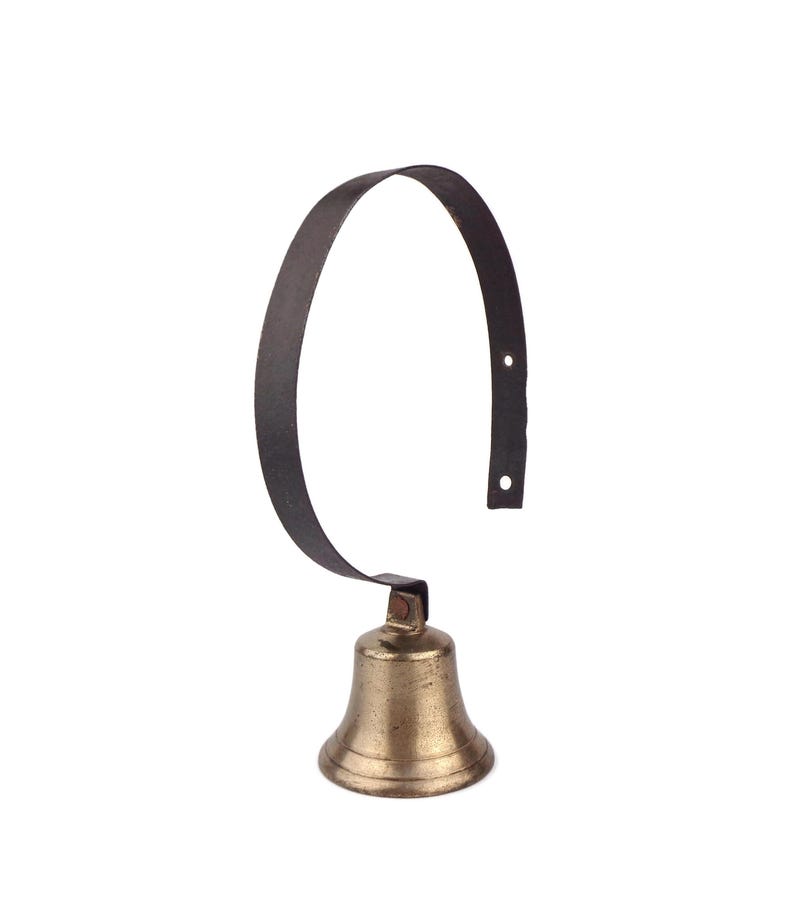 Vintage Bronze Bell, Classic Bronze Bell, Bronze Bell With Iron Hook ...