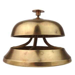 Campanello in ottone vintage, campanello da tavolo classico, campanello da tavolo in ottone, campanello di chiamata in ottone