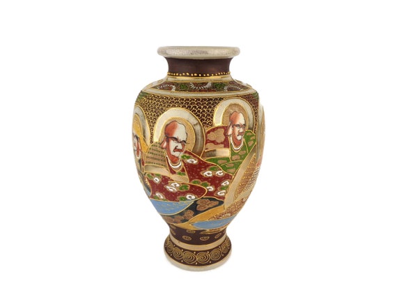 薩摩焼 アンティーク 花瓶 薩摩焼 丸十字 薩摩 明治期 瓢箪型金彩鳳凰