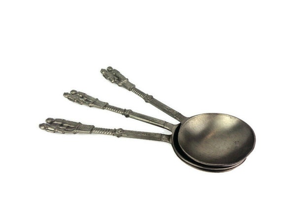 アンティーク　スプーン　ピュータースプーン　セット ヴィンテージ ピューター スプーン 3本セット Frieling Zinn ドイツ