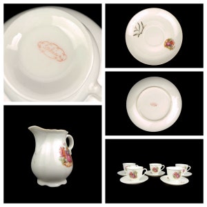 Vintage Porcelain Tea Cooffee Set, Antique Porcelain Coffee Tea Set - Etsy