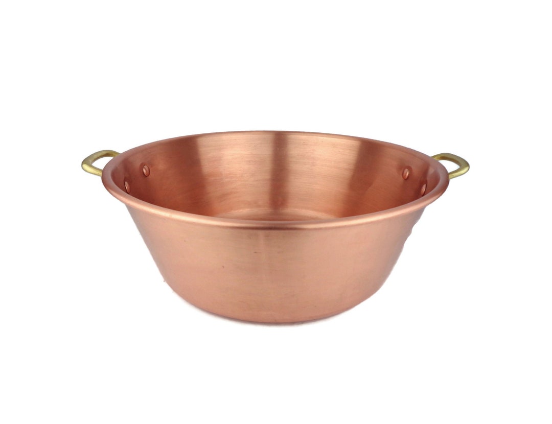 Vintage French Copper Jam Presserve Pot, Large Copper Jam Presserve Pot