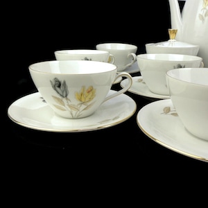 Bavarian Porcelain Coffee Tea Set, Vintage Porcelain Breakfast Set ...