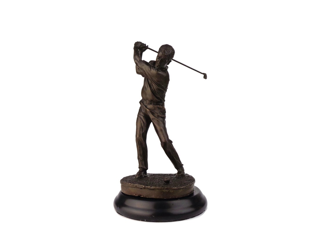 Vintage Golfer Statue, Golfer Bronze Statue, Boisseau Bronze Statue