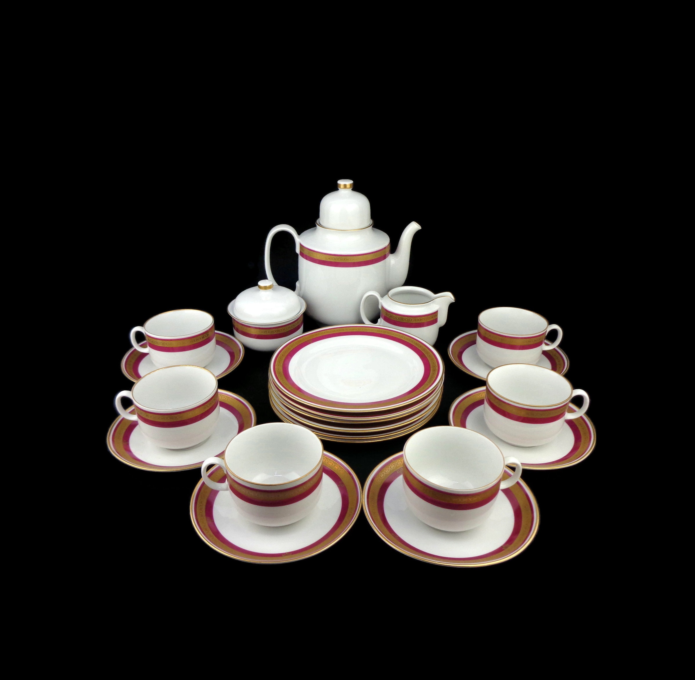 Vintage Porcelain Tea Cooffee Set, GDR Coffee Tea Set - Etsy