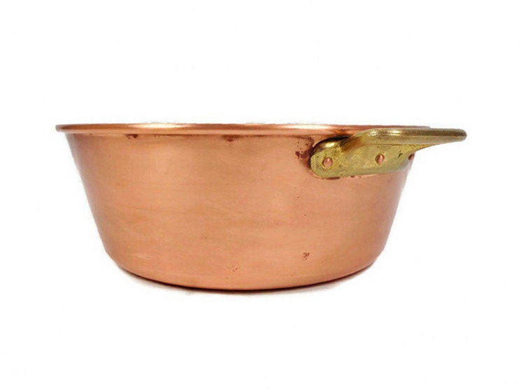 Vintage French Copper Jam Presserve Pot Large Solid Copper Etsy
