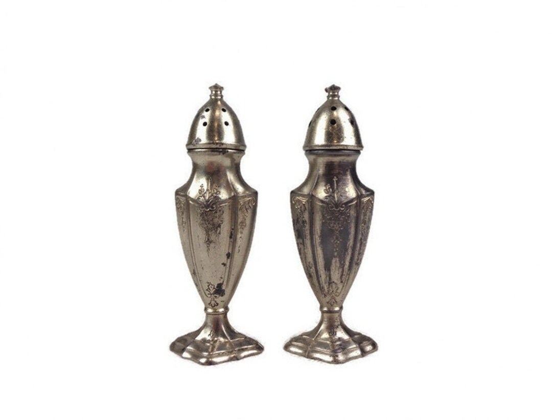 Vintage Salz und Pfefferstreuer Set aus Metall Etsy.de