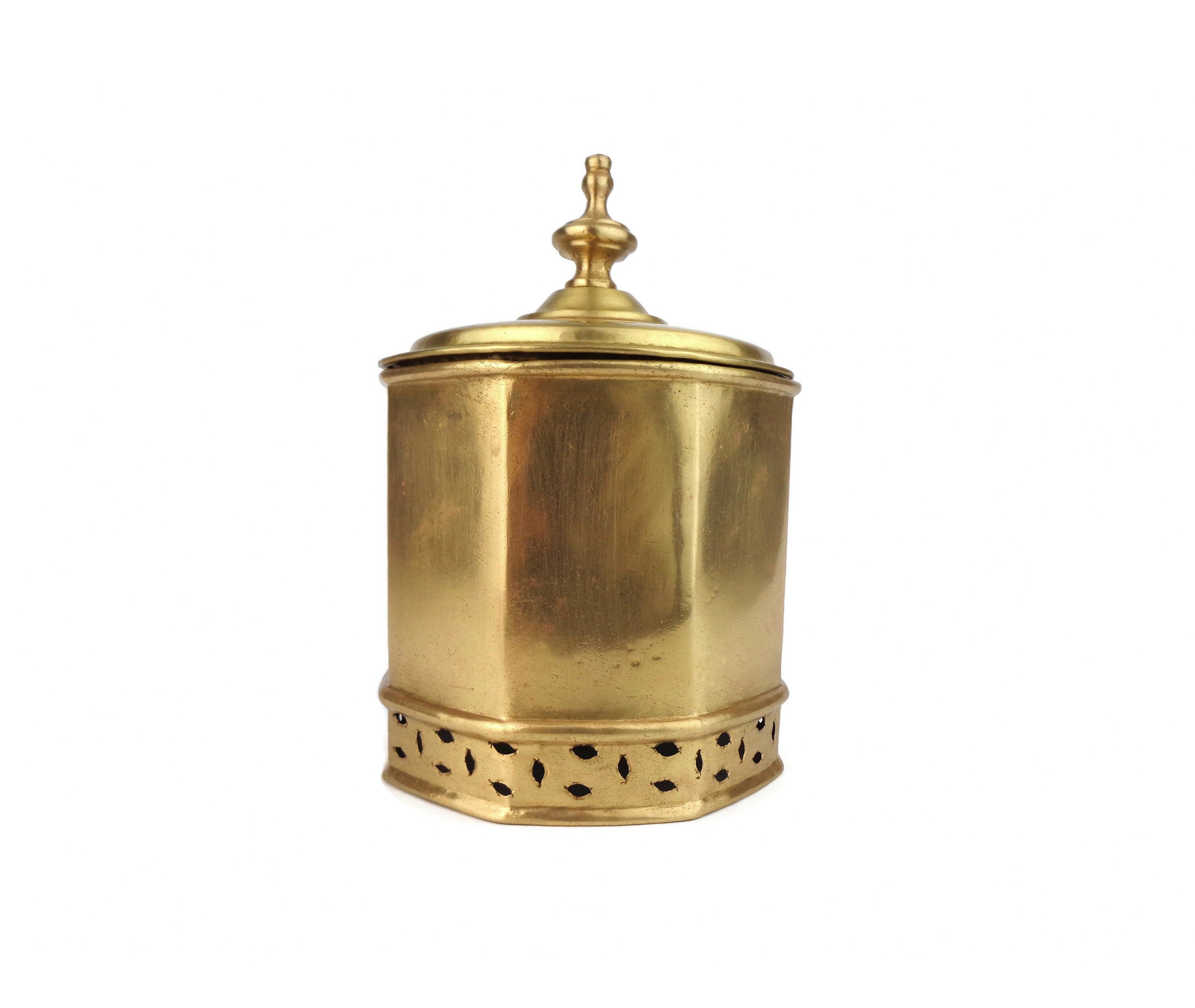 Antique Incense Holder, Brass Incense Box