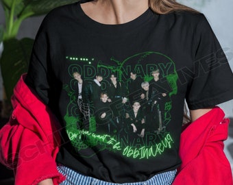 ODDINARY Unisex Shirt, Stray Kids Maniac Graphic Tee Front and Back Print