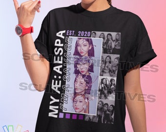 Camisa unisex Aespa, camiseta gráfica Aespa, camisa salvaje