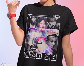 Camisa unisex de invierno, camisa gráfica de invierno, camisa Aespa