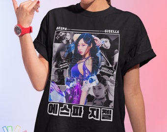 ジゼル Aespa Kpop シャツ、Aespa グッズ、ジゼル グッズ、Kpop T