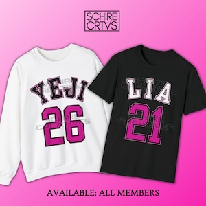 Yeji, Lia, Ryujin, Chaeryeong, Yuna Kpop Bias College Style Shirt and Sweatshirt