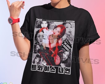 Off-the-shoulder Doggy T-shirt TWICE ナヨンウェア Nayeon, Jeongyeon, Momo, Sana, Jihyo, Mina, Dahyun