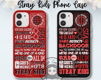 Funda de teléfono Stray Kids, funda Stray Kids Flexi, funda de iPhone Stray Kids